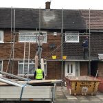 putting up the scaffolding